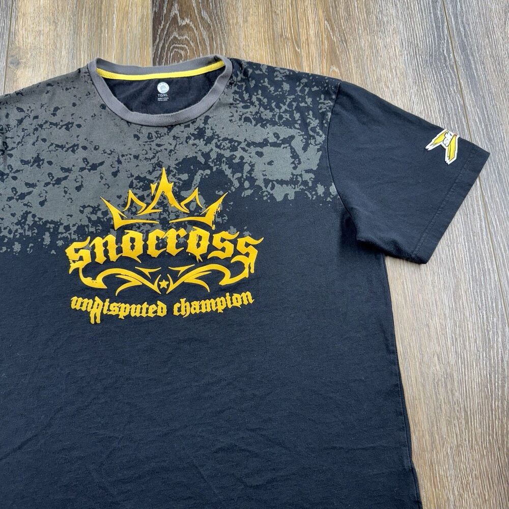 Vintage Ski-Doo Shirt Mens XL Black Snocross Champion Racing Team Snow Logo Tee